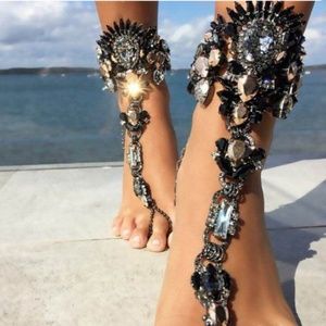 Barefoot Sandals - Bohemian - Black, One Size